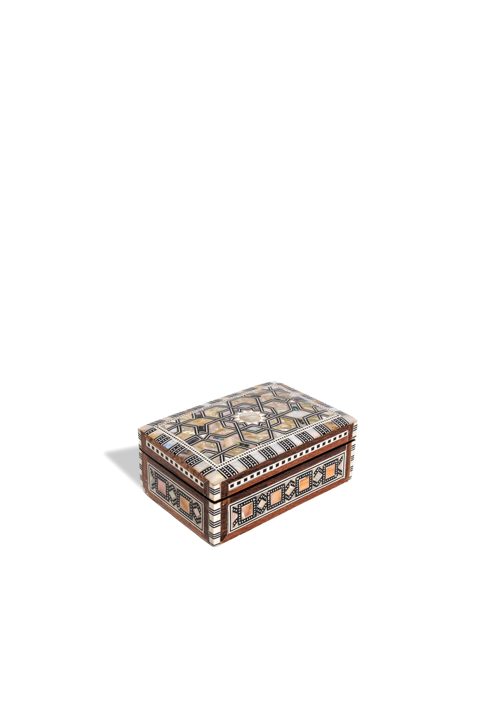 Mother-of-pearl inlaid jewelry box