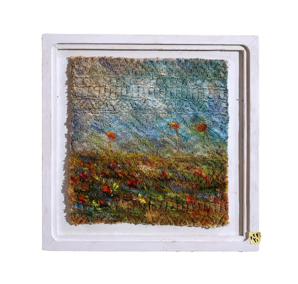 Oil painting on carpet
