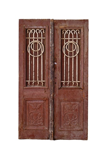 [PROD_0002193] An antique door crafted from Azizi wood